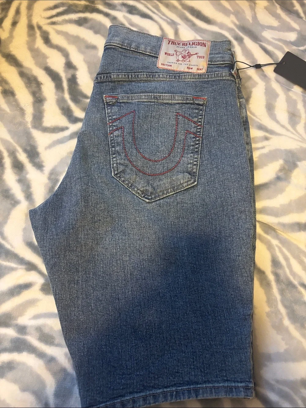 True Religion Men's Light Blue Relaxed Jeans